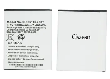 Ciszean 2x 3,7 V 2000mAh Náhradné Li-ion Batéria C665104200T Pre BLU Studio 5.0 S D-570 D570 D570A D572A Y530Q batérie