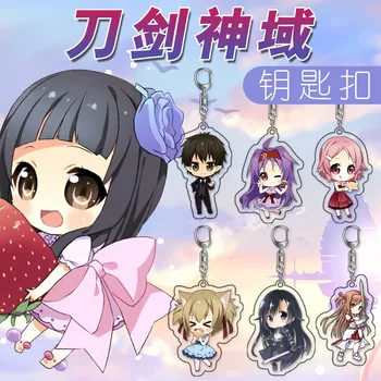 Anime Sword Art Online Akryl Keychains Anime Asuna Kirito Prívesok prívesok na Hračky Tlačidlo Príslušenstvo Krúžok na Hračky DIY Dievčatá Dary