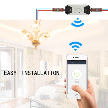 AC110V-240V, WiFi, Smart Light Switch Univerzálny Chránič Časovač, Diaľkové Ovládanie Práce s Alexa Domovská stránka Google Smart Home