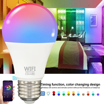 E27 22 Magic LED Žiarovky Svetlá Stmievateľné Farby RGB WiFi Smart Lampa Funkcia Magic Žiarovka Dropshipping
