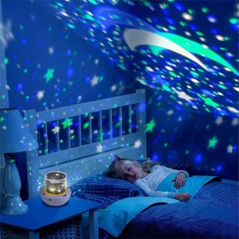 2019 Hot LED Hviezdne Nebo Projektor Lampa Star Light Detský Domov Spálňa Decor Darčeky L9 #2