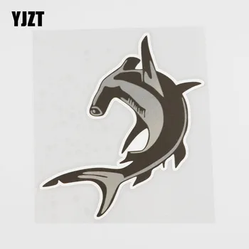 YJZT 12CMX13.1 CM Zaujímavé Shark Auto Nálepku Originality Pvc Odtlačkový 6A-0116