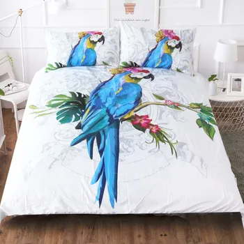 3KS posteľná bielizeň Twin Set Plný Kráľovná Kráľ Super King Dvojité Veľkosti Vtáka Perinu Deka Kryt obliečok