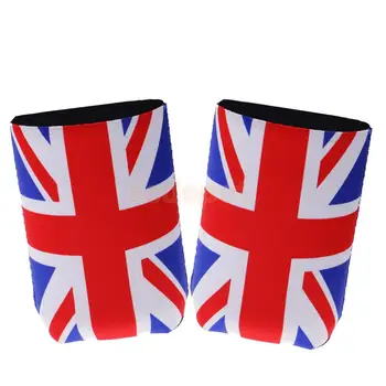 1 pár Úniu Jack Británie britskej Vlajky Stubby Pivo Konzerve Chladnejšie Rukáv Držiteľ