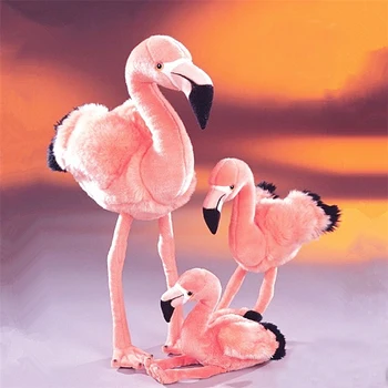 25 CM Výška Sedenia Flamingo plyšová Reálneho Života voľne Žijúcich Zvierat, Vtákov, Plameniakov Plyšové Hračky Pre Deti, Dievča, Chlapec Dary