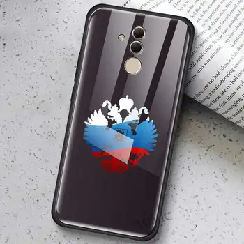Rusko erbom Eagle Vlajka Prípade Huawei P30 P40 Lite E P20 Pro P10 P Smart Z Plus 2019 jemný Čierny Okraj Skla Kryt Telefónu