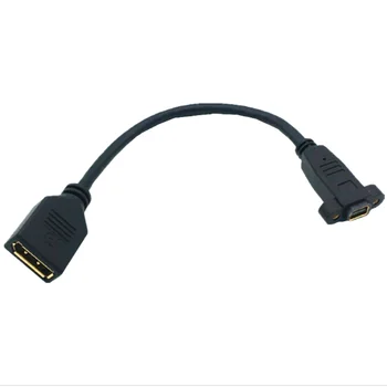 DisplayPort žena zásuvky panel montáž na Mini DisplayPort ženské video kábel 4K adaptér podporuje až o 10,8 Gbps 0,3 M