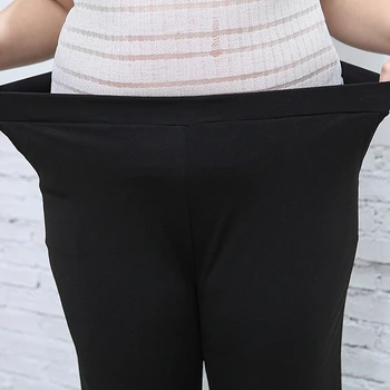 ženy lete širokú nohu teľa dĺžka nohavice bežné black voľné krátke nohavice, veľkosť XL pevné vrecku capris elastické oblečenie
