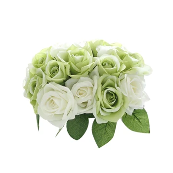 9 Hláv, Umelé Kvety, Lupene Ruže Svadobné Kytice svadobné kytice, dekorácie, kvety patria živé party dekorácie 1pc