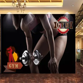 Milofi vlastné veľké tapety nástenná maľba gym fitness fitness náradie pozadí stenu, dekorácie, maliarstvo,