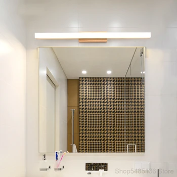 Moderná Severská Zrkadlo Nástenné svietidlo Jednoduché Obliekanie make-up Kúpeľňa Steny Ľahké Nepremokavé a Anti-fog Wc Kabinetu Svietidlá