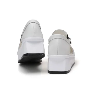 Nové Letné Ženy Originálne Kožené Tenisky na Platforme Sandále Dámske Topánky Otvorené Prst Bežné Klinu Topánky Žien XKD7070