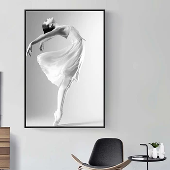 Moderný Minimalistický Balet Plagáty Na Stenu Umelecké Plátno Obrazy Tanečné Umenie Fotografie Vytlačí Dievčatá Skvelé Darčeky Obývacia Izba Domova