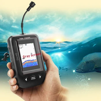 Inovovaný Xf02-C Prenosný Ryby Finder 9 M Kábel Echo Sirény Alarmu 0.6-100M Hĺbky Fishfinder Snímača Snímač Sonar Farebné Sc