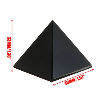 1pc Prírodné Reiki Energie, Čierny Obsidián Pyramídy Crystal Ochranné Liečenie Domova Krásne Lesklé Povrchu Kameňov