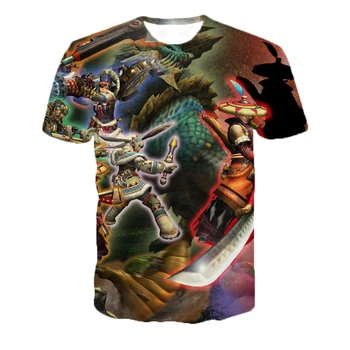 Letné Bežné Monster Hunter Hra t-Tričko Unisex Tričko 3D Tlač Priamo Voľné Slim pánske Tričko Funny T-shirt Dropshipping
