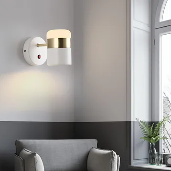 Nordic Dizajn Rotujúce LED Nástenné Svietidlá Pre Domova Loft Sconce Železa Moderné Posteli Nástenné Svietidlo Svietidlá Svietidlo