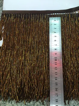 Z-han102720 nové 5yards dlhé trubice korálky páse s nástrojmi strapec fringe 17 cm šírka pre dekorácie šaty