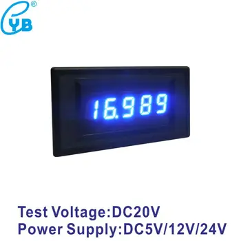 5-ciferný LED Digitálny Voltmeter DC Napätia 20V Meter Napájanie DC5V 12V 24V DC Voltmetre Napätie Monitor Pozitívne a Negatívne