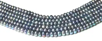 6-7 mm variácie, biela, ružová, fialová, čierna farba, Rondelle sladkovodné perly voľné ecklace
