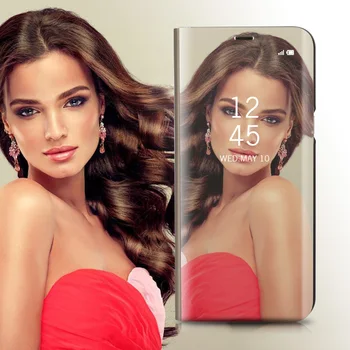 S9+ Zrkadlo Flip puzdro Pre Samsung Galaxy S9 S 9 Luxusné Vymazať Zobrazenie PU Kožené Kryt Pre Samsung S9 Plus Telefón puzdro pre Galaxy S9+