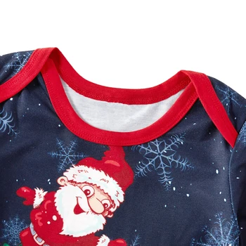 Hirigin 2020 Módne dámske Vianočné Tlač Pyžamo Kus Dvoch Sád Bežné Kolo Krku Dlhé rukávy Top a Elastické Nohavice