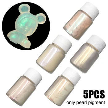 5 ks Epoxidové Živice Ručné Pearl Pigment Prenosné Umenie Farbív Domov Magic Sľudy Pearlescent Remesiel Prášok urob si sám
