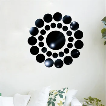 31 kruhu zrkadlo stenu, samolepky na stenu, vinylové akryl povrchu obtlačky domov izba DIY umeleckou výzdobou decoracion hogar moderno 30N21
