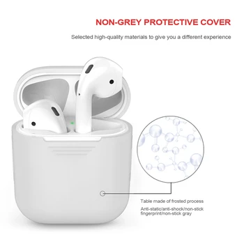 Vzduch struky Silikónové Bluetooth Bezdrôtové Slúchadlá Prípade AirPods Ochranný Kryt Pokožky Príslušenstvo pre Apple Airpods Plnenie Box