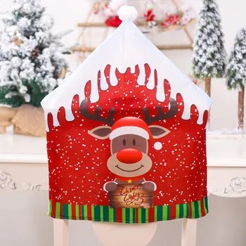 1PC Vianočné Poťahy 47x60cm flannelc vysokokvalitné netoxické cartoon Santa Claus domov Hotel Vianočné Stoličky kryt dekor