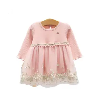 Dieťa Dievča Princezná Šaty Batoľa Oblečenie baby girl party, kvetina, Výšivky, šaty, jarné, jesenné oblečenie Pre 0-2 Rokov dieťa