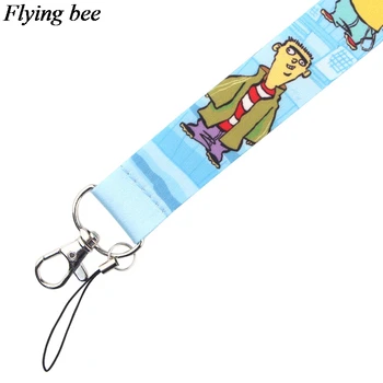 Flyingbee Cartoon Telefón ozdobná šnúrka na uniforme Pohode Laná pre Kľúče, Telefón Lano Keychanis Keyring Krku Popruhy Telefón Príslušenstvo X0648