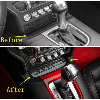 Lapetus Centrum Kontroly Radenie Skladovanie Panel Kryt Výbava vhodné Pre Ford Mustang - 2020 Auto Príslušenstvo / Carbon Fiber ABS
