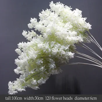 Umelé Kvety Falošné Rastliny Listy DIY Svadobné Dekorácie Pozadie Domáce Dekorácie Príslušenstva, Bielej farby