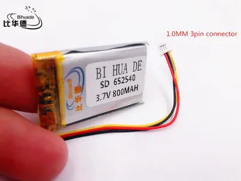 Li-po 3 riadok lítium-polymérové jadro MODELU 652540 Li-Polymér 3,7 v 800mah 1.7 wh tachografu spoločné nabíjateľné batérie