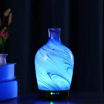 3D LED Nočné Svetlo Zvlhčovače Sklenené Vázy Tvar Ultrazvukové Esenciálny Olej Difúzor Aromaterapia pre Home Office Yoga