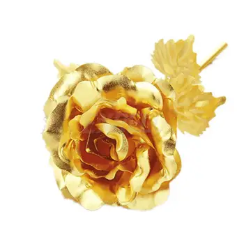 Hot Predaj 24K Zlatom Ruže Kvet Valentína Darček Svadobné Annivsary Narodeniny Romantický Golden Rose Party Domáce Dekorácie