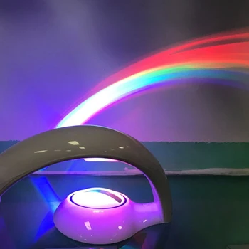Rainbow Projektor Nočné Svetlo Farba LED Lampa Magic Romantické Nočné Svetlá Pre Detská Izba stolná Lampa Deti Darček Domáce Dekorácie