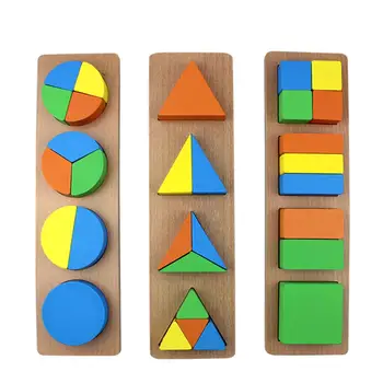 LeadingStar Vzdelávacie Drevené Geometrie Tvaru Učebné Bloky Zodpovedajúce Stravovanie Hračky pre Deti