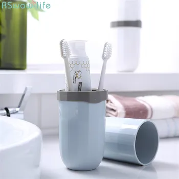 Jednoduchá Cestovná Zubná Kefka Box Prenosný Ústna Voda Cup Kefka Pohár Nastaviť Toothpot Zubná Pasta Prijímanie Kúpeľňa Dodávky Plastových