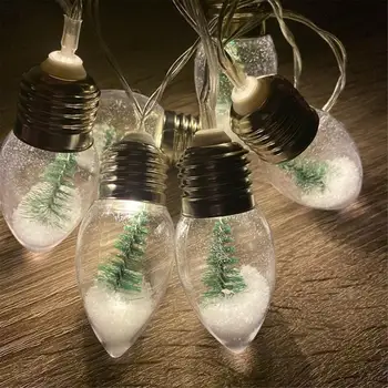 6PCS LED Reťazec Svetlo Vianočné Dekorácie Pre Domov Reťazec Svetlá na Čítanie Pre Domáce Vonkajšie Víla Svetlá Na Vianočný Strom Decor