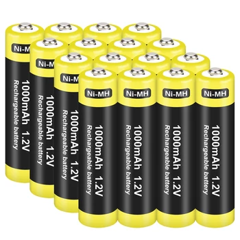 S vysokou Kapacitou 1000mAh AAA Ni-MH Dobíjacie Batérie 3A batérie Pack pre Hodiny, diaľkové Ovládače, Hračky, Fotoaparáty, Blesky a Ďalšie
