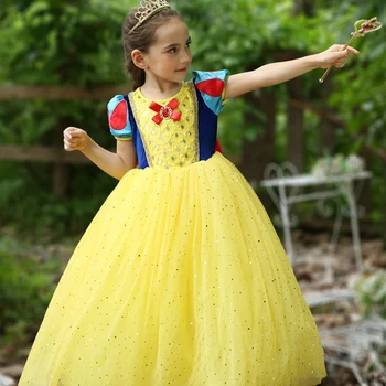 Deti, Dievčatá Princezná Sophia Šaty Plné plesové Šaty, Párty Šaty Deti, Oblečenie pre Deti Cosplay Snow White pekný Kostým
