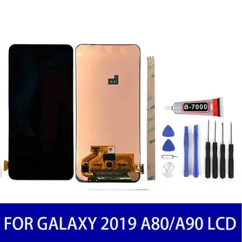Pôvodný Pre Samsung Galaxy 2019 A80/A90 Lcd Displej Dotykový Panel Digitalizátorom. Montáž Obrazovke Náhradné Diely 2160 * 1080