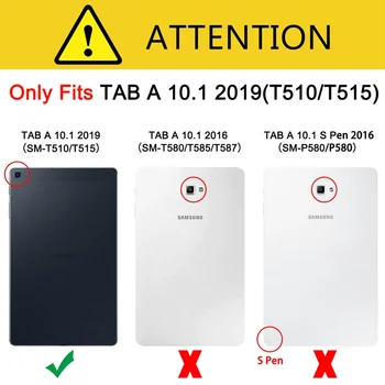 Puzdro pre Samsung Galaxy Tab 10.1 2019 SM-T510 SM-T515 Dreva Zrna PU Kožené kryt pre Samsung Tab 10.1 2019 prípade+film+pero
