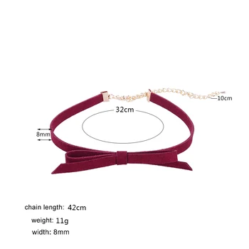 Nové Módne Príchodom Nežnej Choker Náhrdelníky pre Ženy Ručne vyrábané Šperky Farebné Kožené Pásky Motýľ Collier Chokers