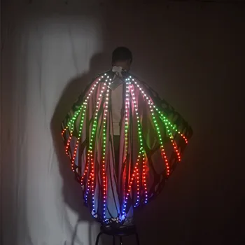 LED svetlo na farebné cape postupy nočný klub bar výkon kostýmy, rekvizity činnosti