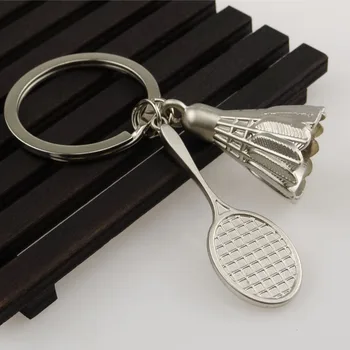 Doprava zadarmo Kreatívne darčeky príslušenstva Badminton a raketa prívesok na mieru & badminton raketa keychain krúžok na kľúče