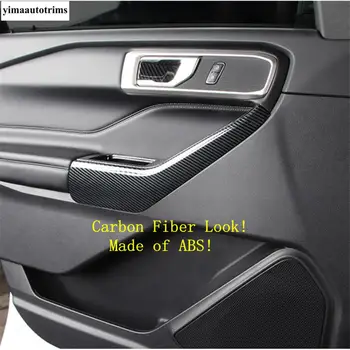 Vnútorné Dvere Opierkou Okno, Výťah, Panel Príslušenstvo, Pás Kryt Výbava vhodné Pre Ford Explorer 2020 2021 ABS Matný / Carbon Fiber Vzhľad