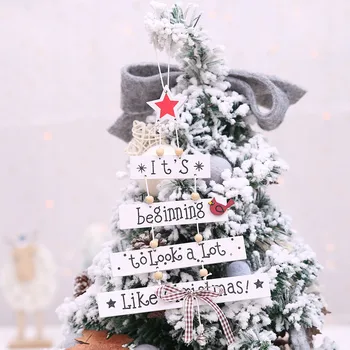 Jeleň Star Nový Rok Prírodného Dreva Ozdoby Na Vianočné Stromčeky Prívesky Visí Remesiel Vianočný Dekor Domov Svadobné Party Dekorácie#25